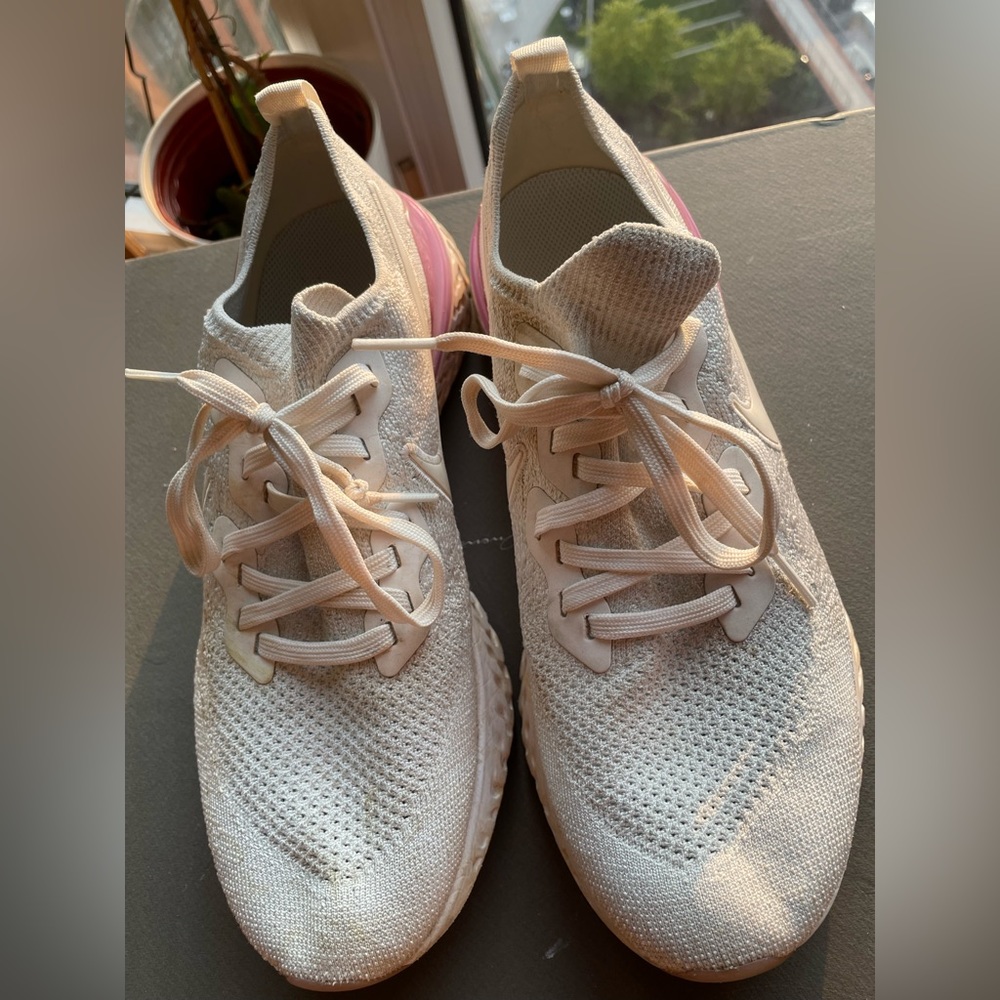 Nike Epic React Flyknit White Pink Foam BQ8927-101 - Picture 10 of 15